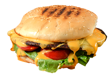 Hamburguesa con cheddar de panchedar casa de comida rapida en cordoba